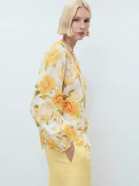 Блуза MANGO мультиколор