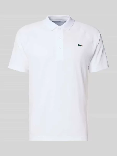 Koszulka polo sportowa o kroju regular fit z naszywką z logo Lacoste Sport białe