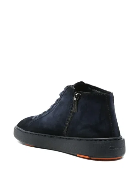 Sneakerși Santoni din piele de căprioară albastru
