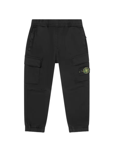 Spodnie cargo dziecięce Stone Island czarne