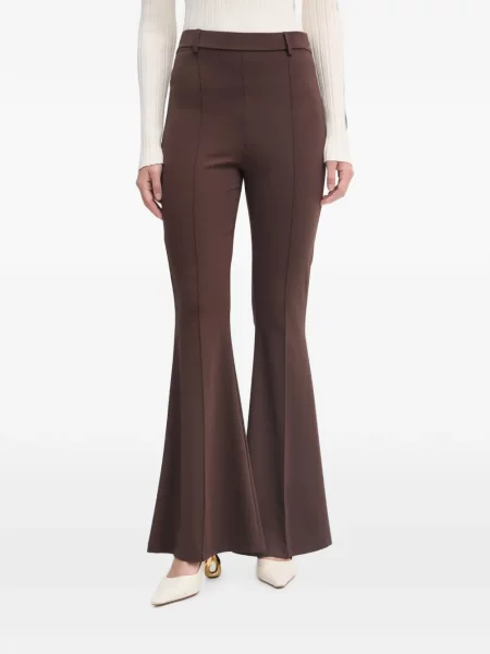 Pantaloni Haveone evazate maro