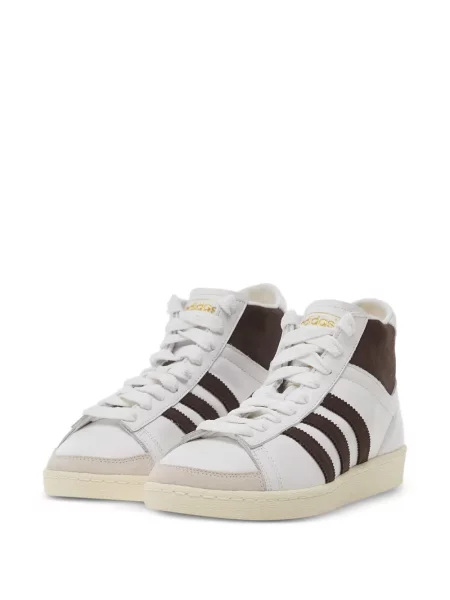 Lung tricou Adidas cu mâneci scurte cu decolteu în V maro
