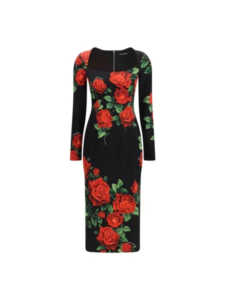 Sukienka midi Dolce And Gabbana czarna