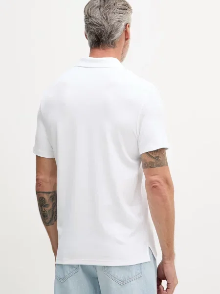 Calvin Klein Jeans polo z bawełną biała