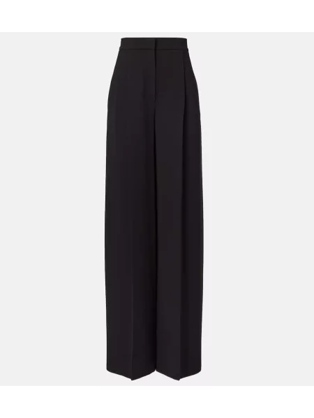 Pantaloni Max Mara cu talie înaltă negru