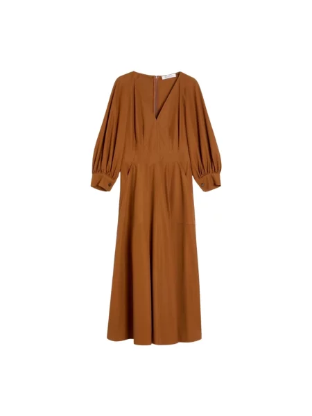 Sukienka midi Max Mara do kolan brązowa