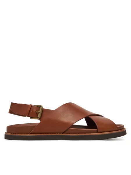 Usnjeni sandali Polo Ralph Lauren Zane rjava