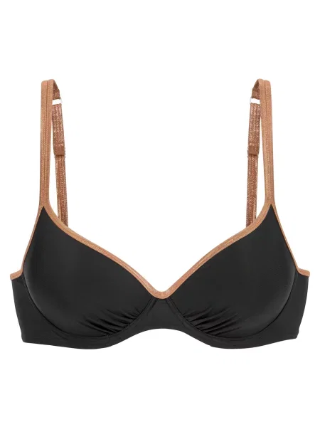 BRUNO BANANI Sutien costum de baie maro ruginiu negru