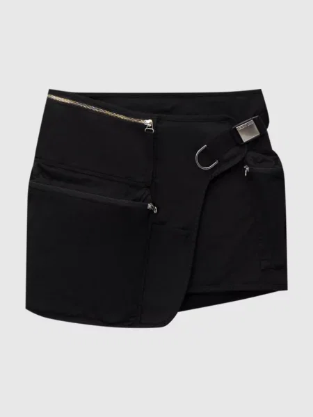 Спідниця міні зі шнурівкою Helmut Lang чорна