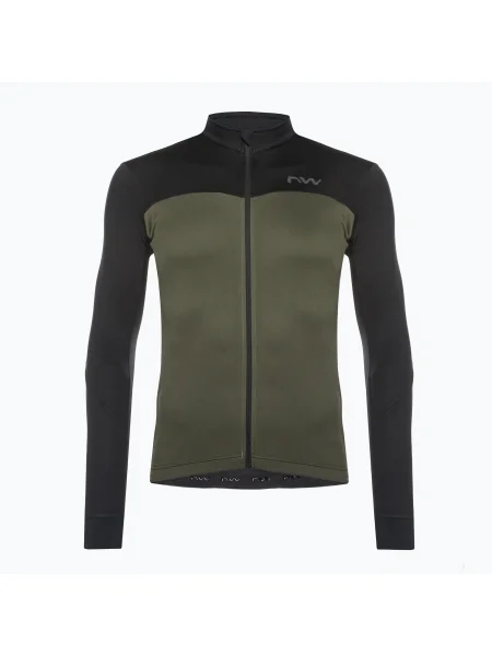 Мъжки велосипеден анцуг Northwave Force 2 LS Full Zip 02 black черно