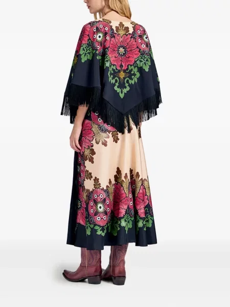 Fustă La Doublej cu model floral cu imagine negru