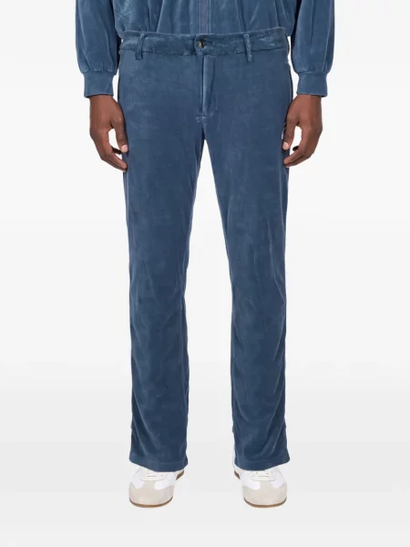 Pantaloni Soshiotsuki de catifea cu imagine albastru