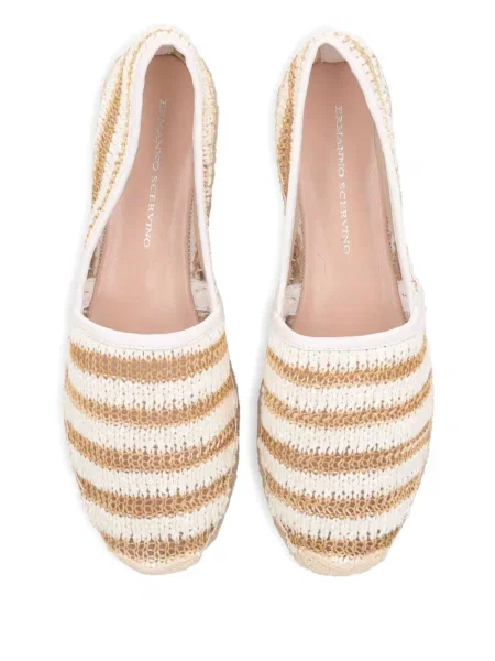 Espadrile Ermanno Scervino cu dungi alb