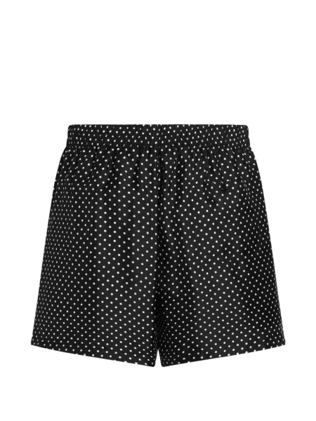 Pantaloni scurți Dolce & Gabbana de mătase cu buline cu imagine negru