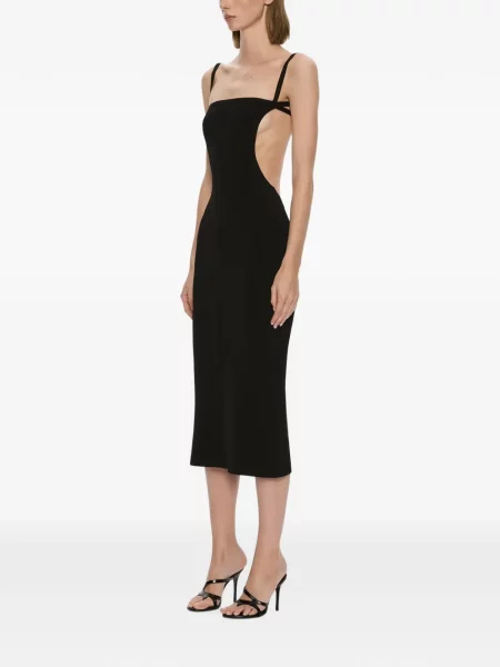 Rochie midi Christopher Esber tricotate negru