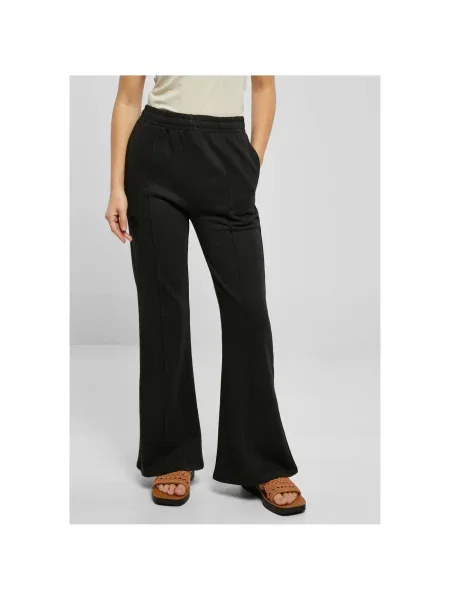 Zvonové froté kalhoty Urban Classics černé