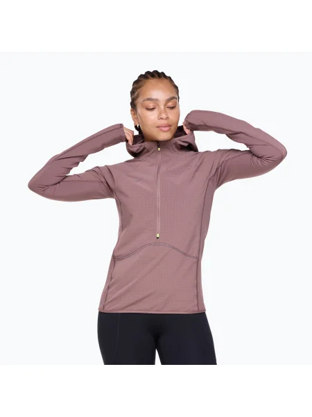 Дамски потник за бягане HOKA Sky Glow Half Zip smokey quartz виолетово