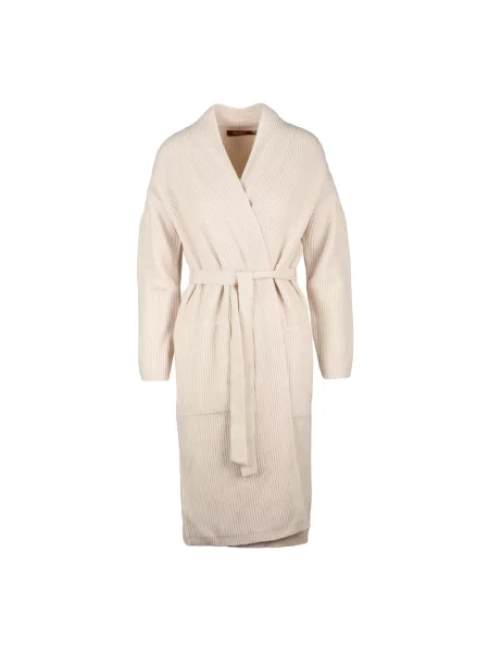 Maksi kardigan Max Mara Studio z kaszmiru biały