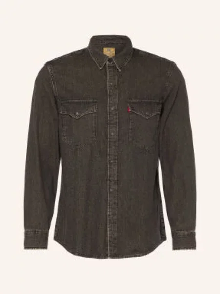 Levi's® Džínová Košile Western Relaxed Fit hnědá