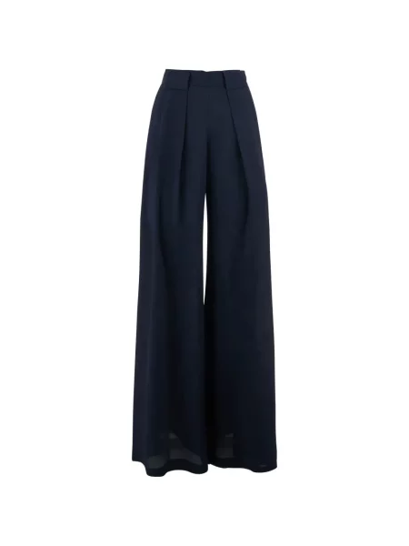 Spodnie palazzo Momoni plisowane niebieskie