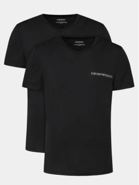 Emporio Armani Underwear Set 2 tricouri Negru Regular Fit alb