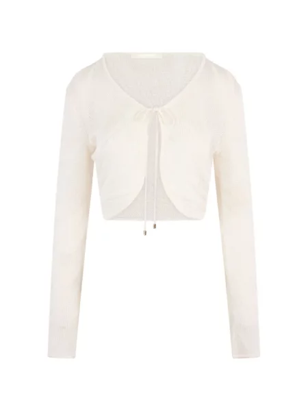 Decupat cardigan Roberto Cavalli alb