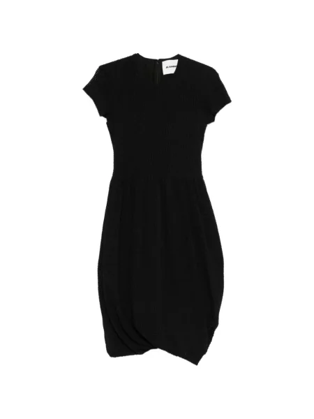 Rochie midi Jil Sander până la genunchi de costum negru