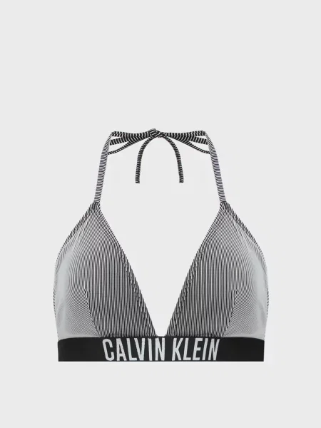 Смугастий купальник Calvin Klein чорний