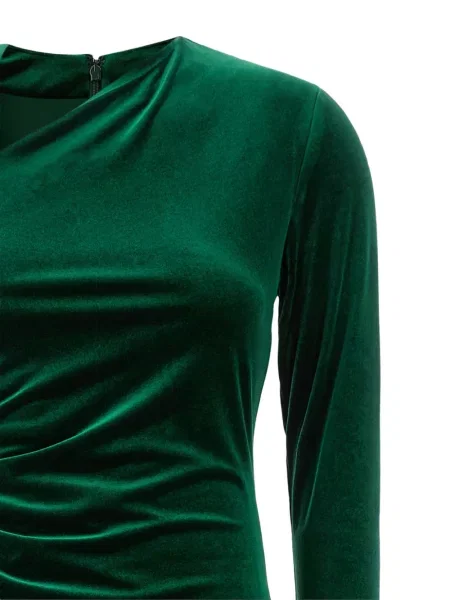 Rochie maxi Lauren Ralph Lauren cu volane asimetrică verde