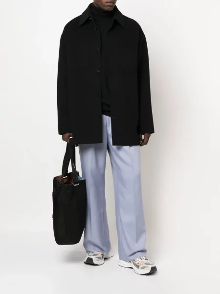 Plisuoti plačiakojis kelnės Viktor & Rolf pilka