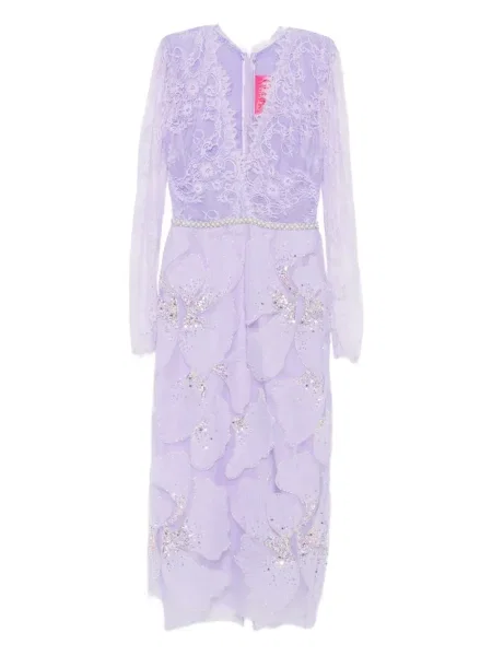 Rochie Miau By Clara Rotescu din dantelă de costum violet