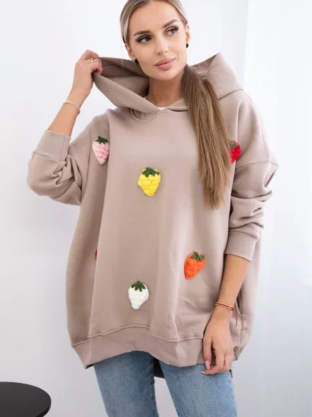 Bluza Kesi ocieplana beżowa