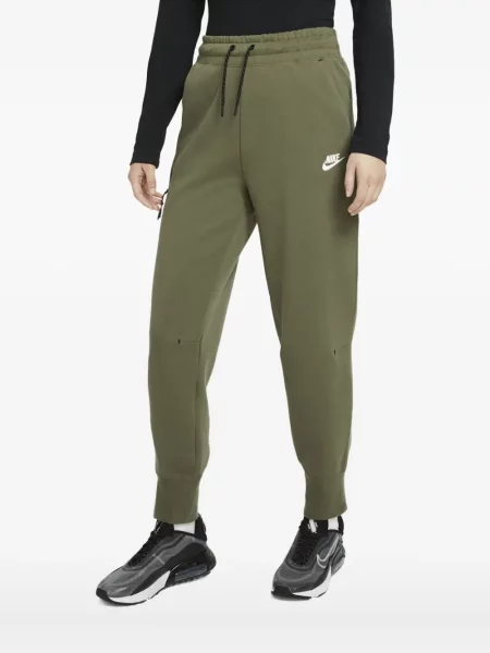 Pantaloni Nike din fleece alergare cu broderie negru