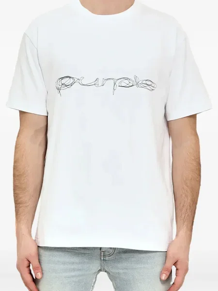 Tricou Purple Brand scurt alb