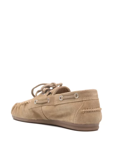 Pantofi loafer Alohas din piele de căprioară bej