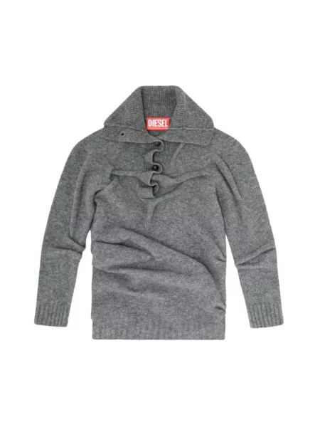Dzianinowy sweter Diesel szary