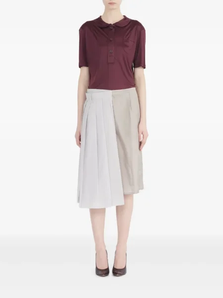 Fusta plisata Maison Margiela plisată până la genunchi