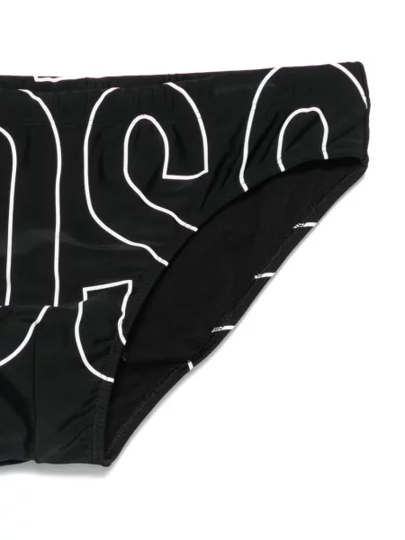 Slip de baie Moschino cu imagine negru