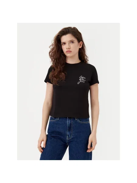 Calvin Klein Jeans T-shirt Script Institutional crna