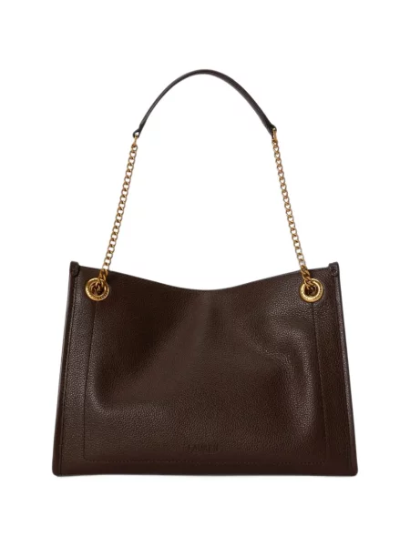 Δερμάτινη τσάντα shopper Lauren Ralph Lauren καφέ