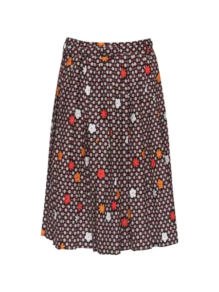 Fustă midi Mm6 Maison Margiela cu model floral cu imagine roșu