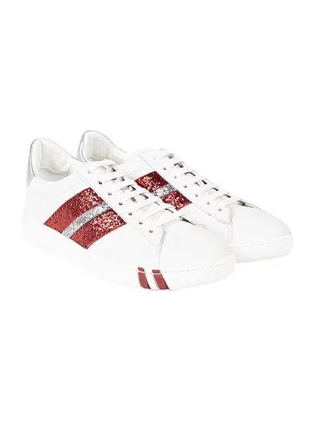 Sneakersy Bally skórzane białe