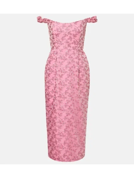 Rochie midi Markarian până la genunchi de costum roz