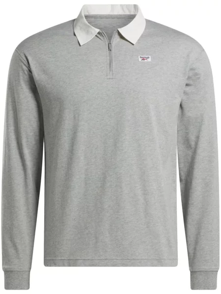 Bluza Reebok z zamkiem błyskawicznym do połowy szara