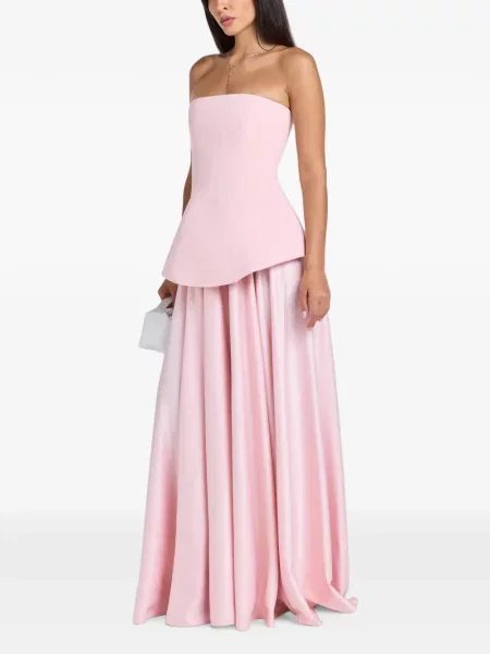 Rochie maxi Solace London fără bretele roz