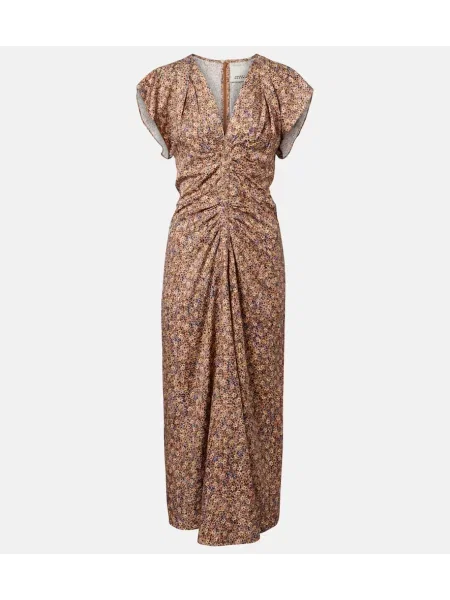 Rochie midi Isabel Marant cu model floral până la genunchi de costum