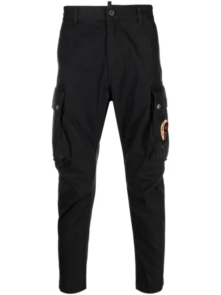 Pantaloni cargo Dsquared2 conici negru