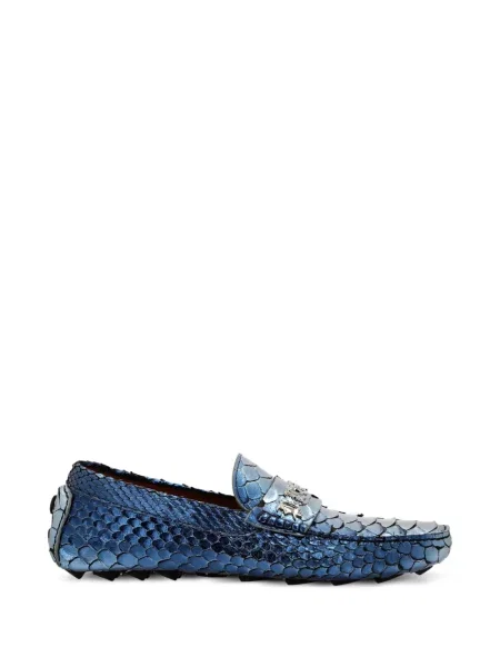 Pantofi loafer Philipp Plein din piele albastru