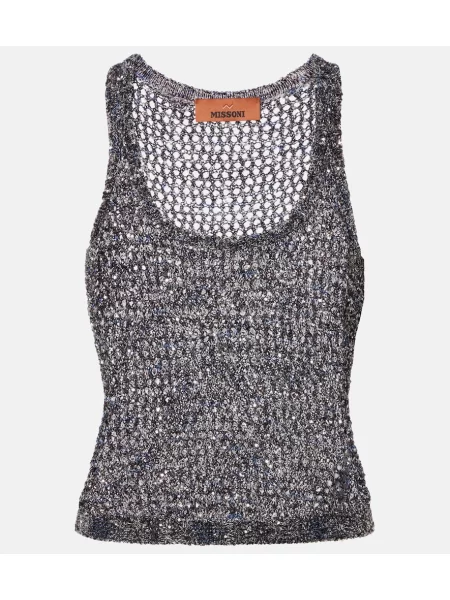 Top Missoni tricotate negru