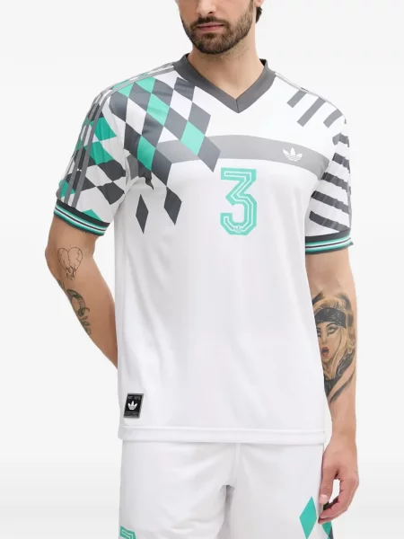 Pantaloni Adidas tricotate cu autograf alergare albastru